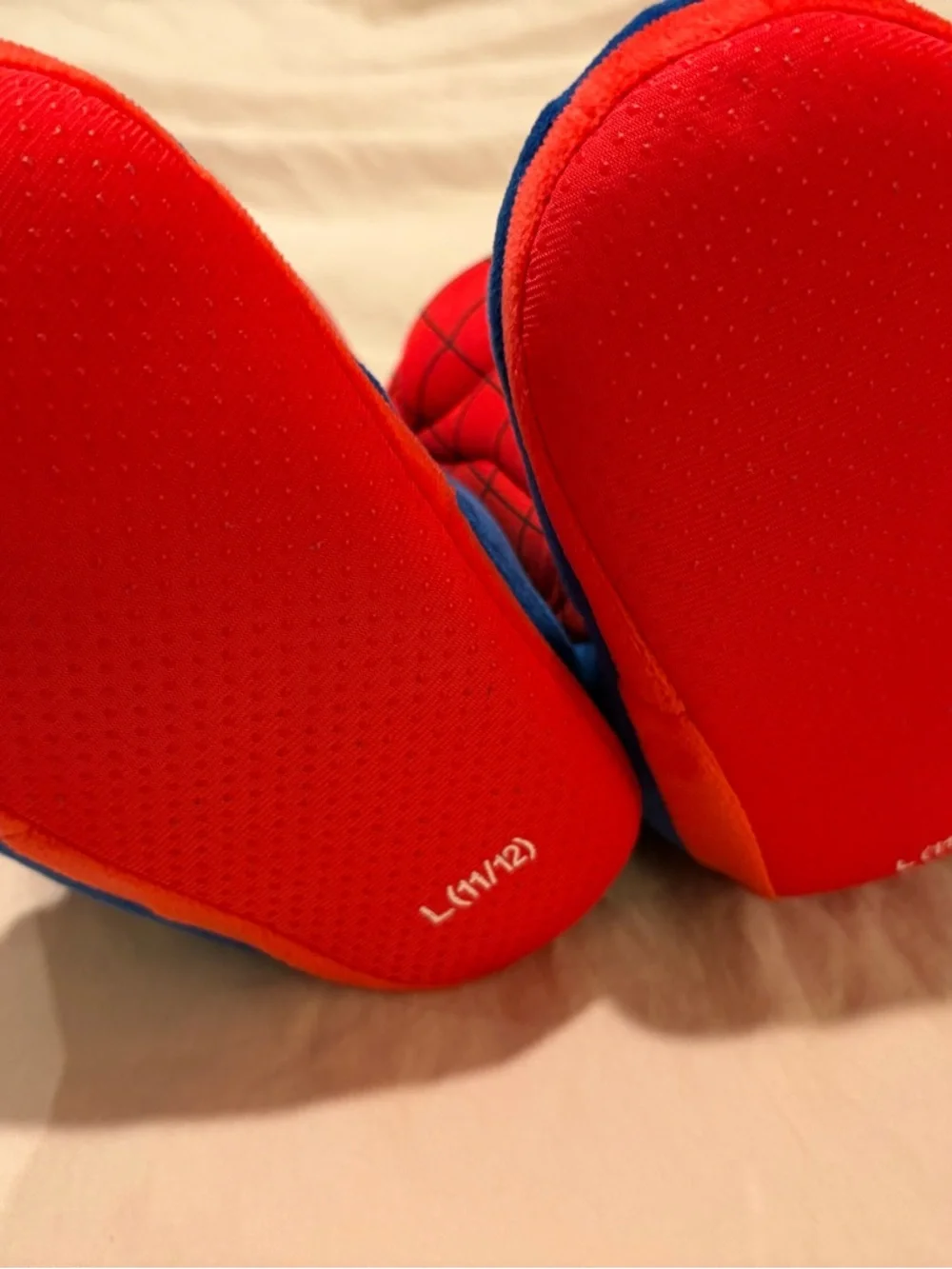 Spiderman Red and Blue Plush Kids Slipper Boots